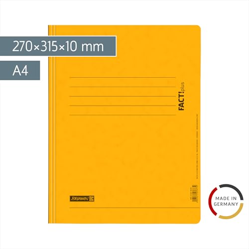 Brunnen 102010610 Schnellhefter FACT!plus A4 aus dickem Pressspankarton, gelb