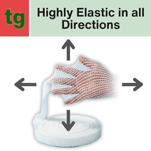 Lohmann & Rauscher tg Fix Net Tubular Bandage, Elastic Net Wound Dressing, Bandage Retainer for Small Extremities, Size B (40.0cm Wide x 25m Long When Stretched)