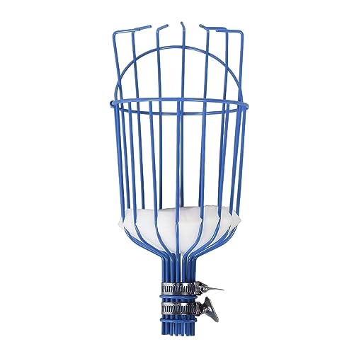 Fruit Picker Basket Detachable Prevent Multifunctional Fruit Picker Tool Fruit Harvester Attachment for 3cm Diameter Pipe Red (Blue)