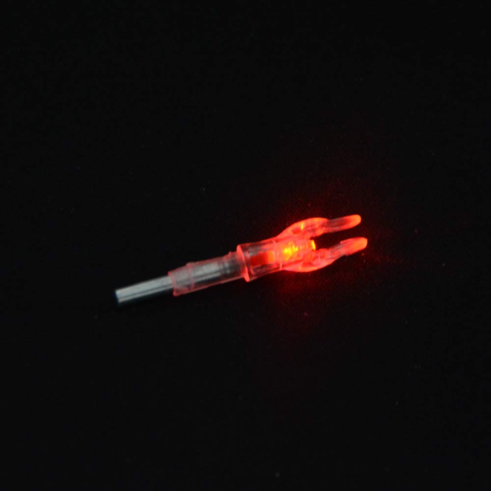 SHARROW 6/12 PCS LED cames de flèche encoches Lumineuses légère pour Arbre de flèche avec diamètre intérieur 4,2 mm, Arc à poulies Sport tir à l'arc Formation flèche Accessoires