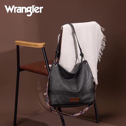 Image of Wrangler Hobo Bags for Women Vegan Leather Top Handle Shoulder Purses and Handbags
