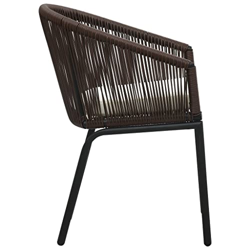 Chaises de patio en rotin résistant aux intempéries avec coussins