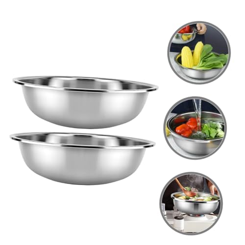 Bowl de acero inoxidable para mezclar 2 piezas miniatura 5