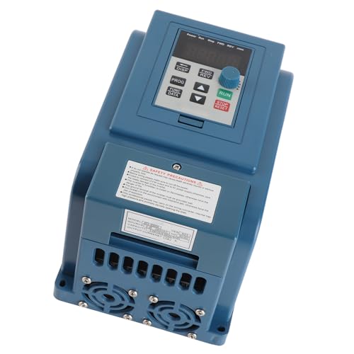 3 Phase Variable Frequency Drive, VFD Inverter 380V AC 4kW VFD Builtin Filter, Low Electromagnetic Interference Single Phase to 3 Phase Converter, for Spindle Motor Speed Control