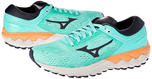 Tênis Tenis Mizuno Wave Sky Rise, Mizuno, Adulto Unissex, Verde/Laranja, 36
