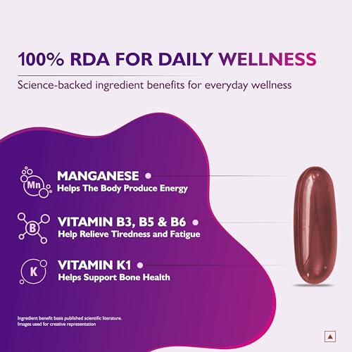 Multivitamin for Women-30 capsules | 32 nutrients to support Overall Health, Energy, Hormonal balance & Joint Health, 1 count