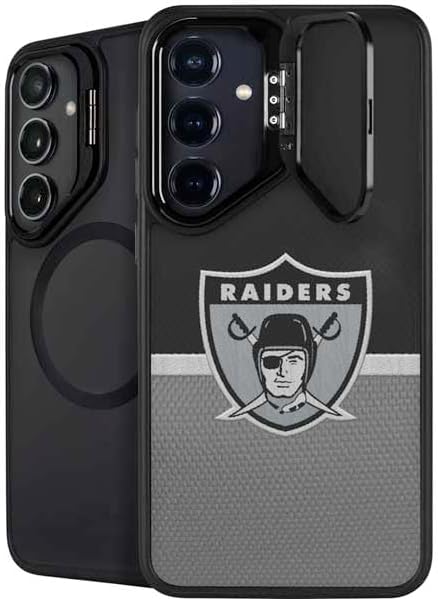 Skinit Kickstand Phone Case Compatible with Galaxy S25 Plus - Officially Licensed NFL Las Vegas Raiders Large Logo Design