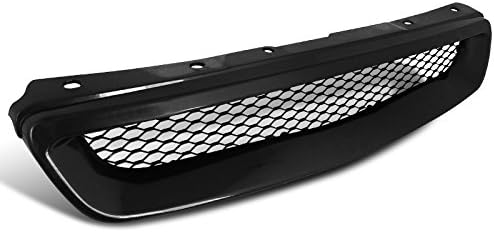 Spec-D Tuning HG-CV96TR Honda Civic Ex Dx Lx Black Type R Style Metal Mesh Front Hood Grille