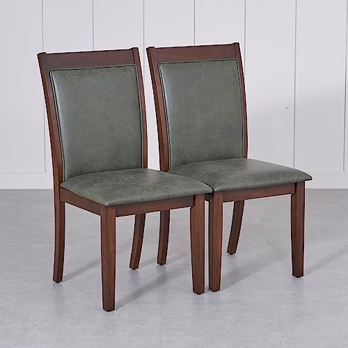 Image of Home Centre | Harmony | Solid Wood | Dining Chairs | Green | Set of 2 | 1 Year Warranty