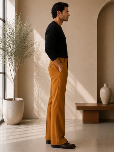 Image of Men Formal Pant Bellbottom | Premium Japanese Fabric, Bell Bottom Bootcut Fit, Smart Casual & Formal Wear
