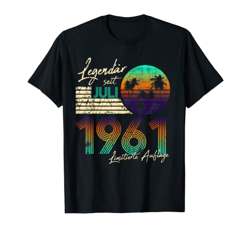 60e anniversaire 60 légendary Since juillet 1961 vintage T-Shirt