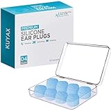 Ear Plugs for Sleeping, Reusable Silicone Moldable Noise Cancelling Sound Blocking Reduction Earplugs for Swimming, Snoring, Concerts, Shooting, Airplanes, Musicians, 32dB Highest NRR
