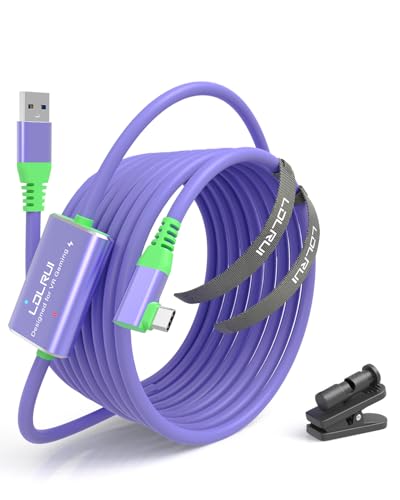 Link Kabel mit Ladeanschluss 5M,Kompatibel mit Meta Quest 3/Quest2/Quest Pro und Pico 4/PC Steam VR Zubehör