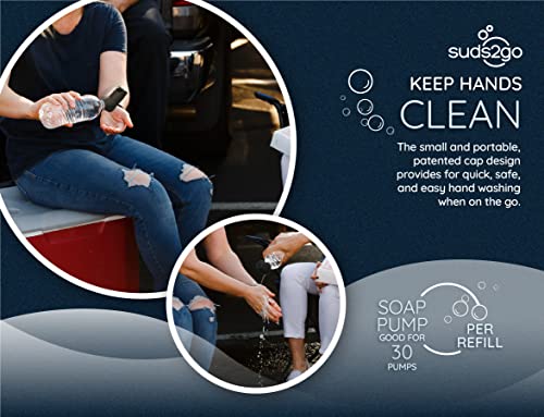 Refillable Caps, 2 Pack - Universal Fit Turns Most Disposable Water Bottles Into A Hand Washing Station3