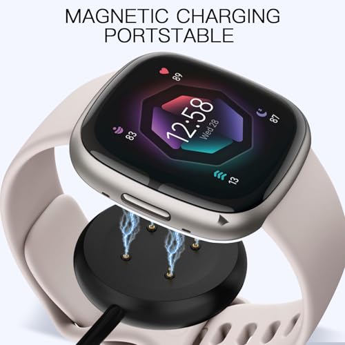 Cable de carga magnético de 1 m para Fitbit Sense 2 y Versa 3 4