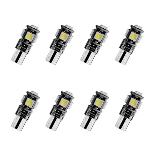 8X-SPEED 8PCS Led Interior Light Bulb 5050 Chip For Cadillac ATS MK2 2016–2019 Done Read Glove Box Trunk Vanity Mirror Sun Visor Light