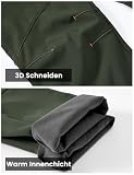 Rdruko Softshellhose Damen Winter Skihose Wasserdicht Thermohose Gefüttert Warm Winterhos Outdoorhose Wanderhose Trekkinghose mit Taschen (Rein Olivgrün, M)