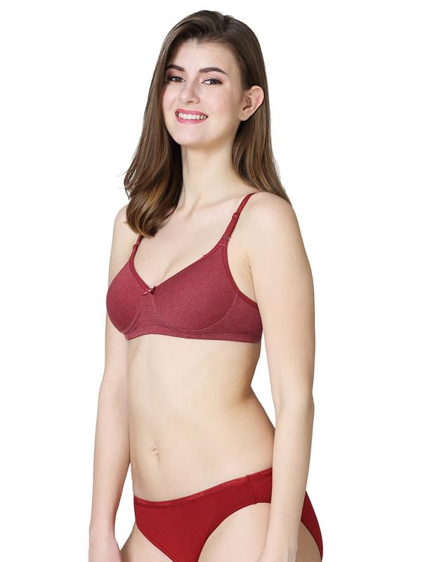 Image of VSTAR Jade Women's Soft Foam Padded Wire-Free Seamless Medium Coverage Bra | Convertible & Adjustable Straps | Polycotton Comfort | Breathable & Soft | Pack of 1