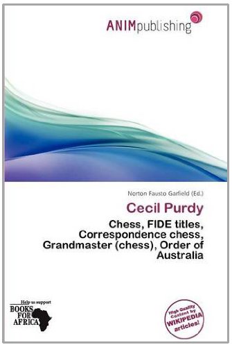 Cecil Purdy: Chess, FIDE titles, Correspondence chess, Grandmaster (chess), Order of Australia