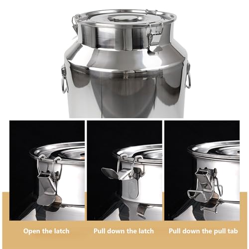 Tonneau à lait avec robinet en inox 201 - Seau scellé robuste 35L
