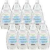 Ginger Lily Farms Botanicals Plant-Based Liquid Dish Soap, Concentrated Formula with Max Grease Cleaning Power, Cruelty-Free, Fragrance-Free, 24 Fl Oz (Pack of 8)