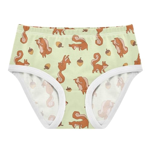Girls' Underwear Squirrel Cotton Stretch Comfort Toddler Panties