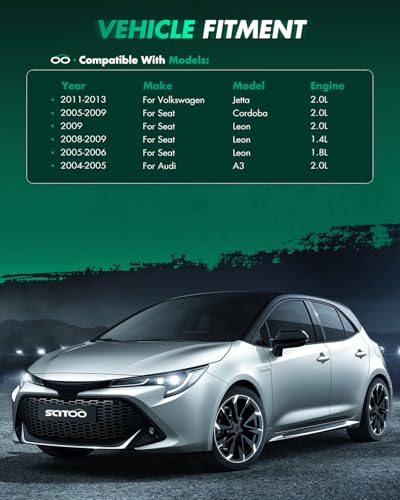 Image of SCITOO Starter Motor fit for Audi for A3 2.0L 2004-2005,for Seat for Cordoba 2.0L 2005-2009,for Seat for Leon 1.4L 2008-2009 Replacement Starter 17967
