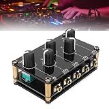 4-kanałowy Pasywny Mikser, Niskoszumowy Mini Przenośny Stereofoniczny 4-kanałowy Mikser Audio Pasywne Nagrywanie na Konsolę na żywo w Studio do Miksowania Instrumentów Odtwarzacze CD Odtwarzacze Taśm