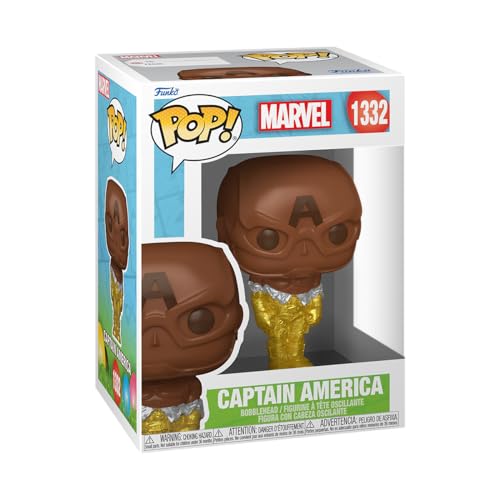 Funko POP! Marvel: Captain America - Easter Chocolate - Marvel Comics - Cómics Marvel - Figura de Vinilo Coleccionable - Idea de Regalo- Mercancia Oficial - Juguetes para Niños y Adultos