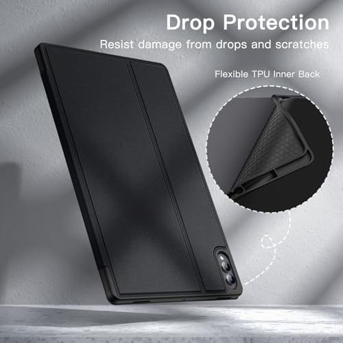 Image of JETech Cover Case for Samsung Galaxy Tab S11 Ultra with S Pen Holder, Slim Folio Stand Protective Tablet Cover, Multi-Angle Viewing, Auto Sleep /Wake (Black)