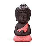 1. Material: Ton. QWERWEFR 8 * 4 cm Buddhismus Litlle Meditation Mönch Kleine Statuen Miniatur Handwerk Buddha Statuen Ton Mini Chinesischen Buddhismus Zen Mönche,E