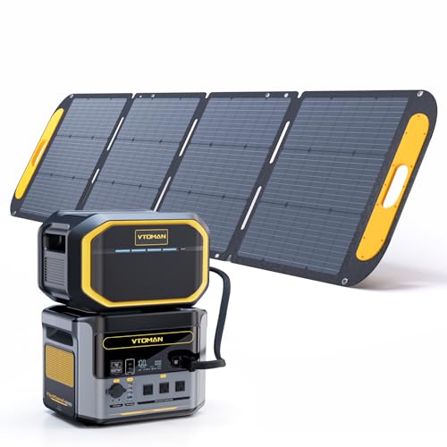Image of VTOMAN Flash Speed 1500 Pro Power with Extra Battery & 200W Solar Panel - 3096Wh Capacity & 1500W Output for Extended Home Backup, Long RV Trips, Severe Weather & Emergencies