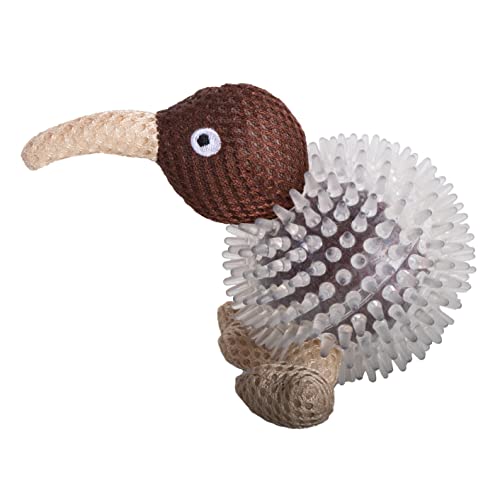 Ministry of Pet's MOP Kevin the kiwi Bird 2 in 1 Toy, Brown/Clear