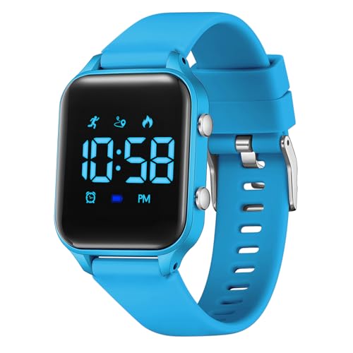 Timever Reloj Digital para niños y niñas con podómetro, Alarma, cronómetro, luz y Fecha - Reloj Deportivo sin App ni teléfono con Correa de Silicona