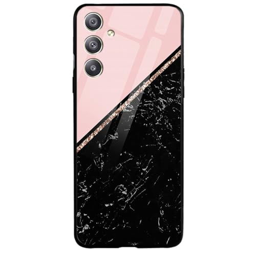 Image of COLORflow Back Cover Compatible with Samsung Galaxy A34 5G | Black Marble Pink | Shockproof TPU Bumper Cover with Camera Protection Back Cover
