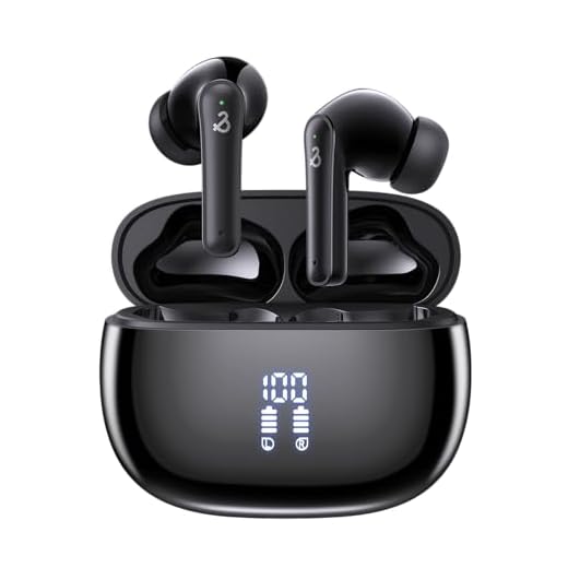 Cuffie Bluetooth Cuffie Bluetooth, Auricolari Bluetooth 5.4 Stereo HiFi con 6 HD Mic, Cuffie Wireless 50 Ore LED Display, in Ear Cuffiette Bluetooth con Cancellazione Rumore, Cuffie Senza Fili IPX7 Impermeabile
