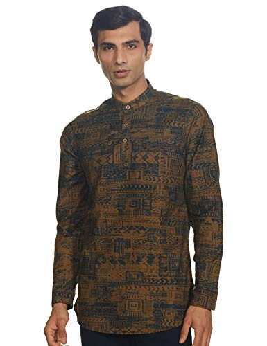 Image of Ethnix by Raymond Men's Cotton Regular Tunic Shirt