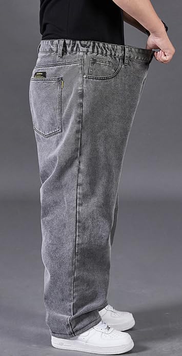 Baggy Jeans Men Relaxed Fit Straight Wide Leg Long Denim Pants Casual Work Hip Hop Jeans Trousers4