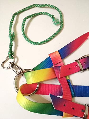 Rainbow hobby horse halter | Hobbyhorse accessories | Stick horse gift