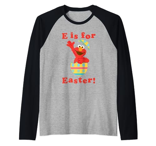 T-shirt Sesame Street Elmo le cadeau de Pâques idéal style maillot de baseball
