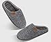 Imagen de COFACE Zapatillas de Estar en Casa Hombre Invierno Calientes Pantuflas Confort Espuma de Memoria Zapatos con Antideslizante Suela Talla Gris 43