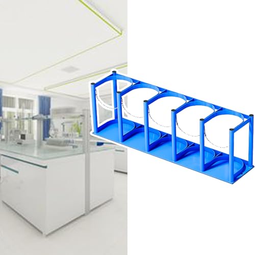 Soporte de metal para cilindro de oxígeno, montaje en el suelo, para almacenamiento de tanques de oxígeno médico