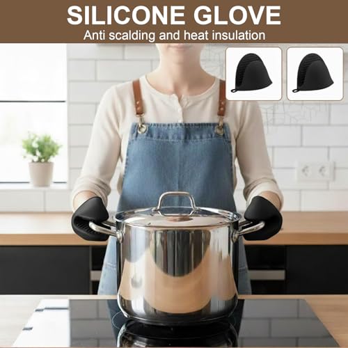 Miniatura 6 de Orablooiva Mango Desmontable 2 Piezas Asas Extraíbles Para Ollas Con Guantes De Cocina Resistentes Al Calor Agarre Universal Recambios Para Cacerolas Y Sartenes Compatibl