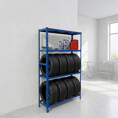 Étagère de 600 kg pour pneus avec structure emboîtable en acier