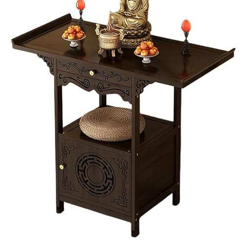 Table d'autel de méditation compacte avec meuble de rangement fermé - 2
