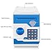 Renvdsa Electronic Password Piggy Bank Kids Safe Bank Mini ATM Electronic Money Save Box Cash Coin Can (Blue White)