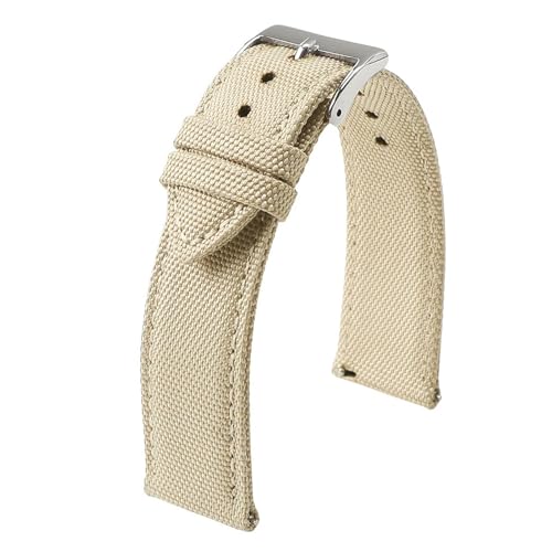 Bracelet montre toile voile 18mm nylon noir interchangeable dégagement rapide homme
