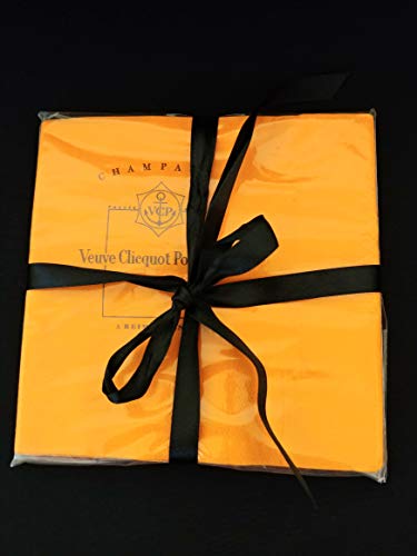 Veuve Clicquot Ponsardin Yellow Label Champagne Accessory Cocktail Napkin 8 pack