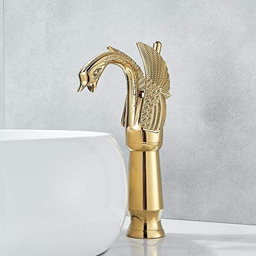 Mitigeur de salle de bains laiton fini le calcaire avec ce robinet or antique