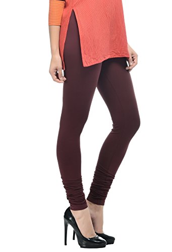 Image of Frenchtrendz Women's Cotton Spandex Stretchable Mid Rise Slim Fit Churidar Leggings Pull On